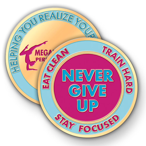 Fitness Challenge Coins Encouraging Self Improvement - Signature Coins