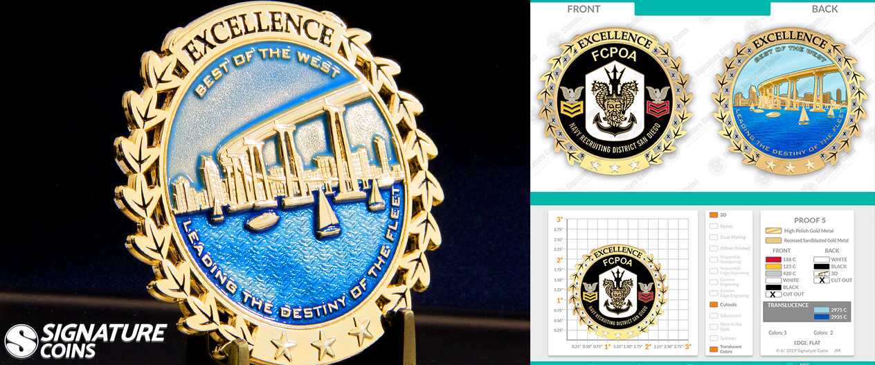 SignatureCoins-Translucent-Enamel-FCPOA-Excellence-Challengecoin SignatureCoins-Translucent-Enamel-FCPOA-Excellence-Challengecoin