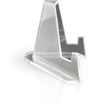 Elegant high quality display stand for military challenge coins, corporate coins or antique coins. Plastic Stand
