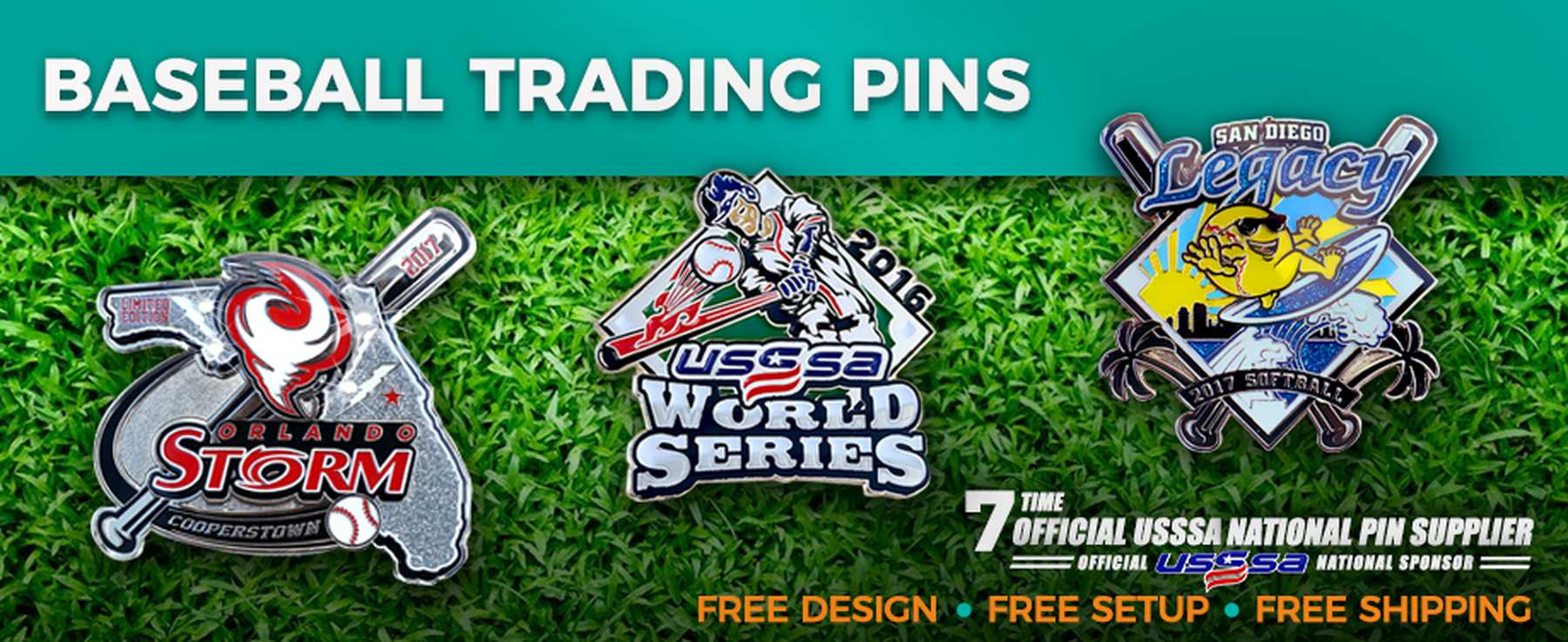 Custom USSSA Trading Pins Custom USSSA Trading Pins