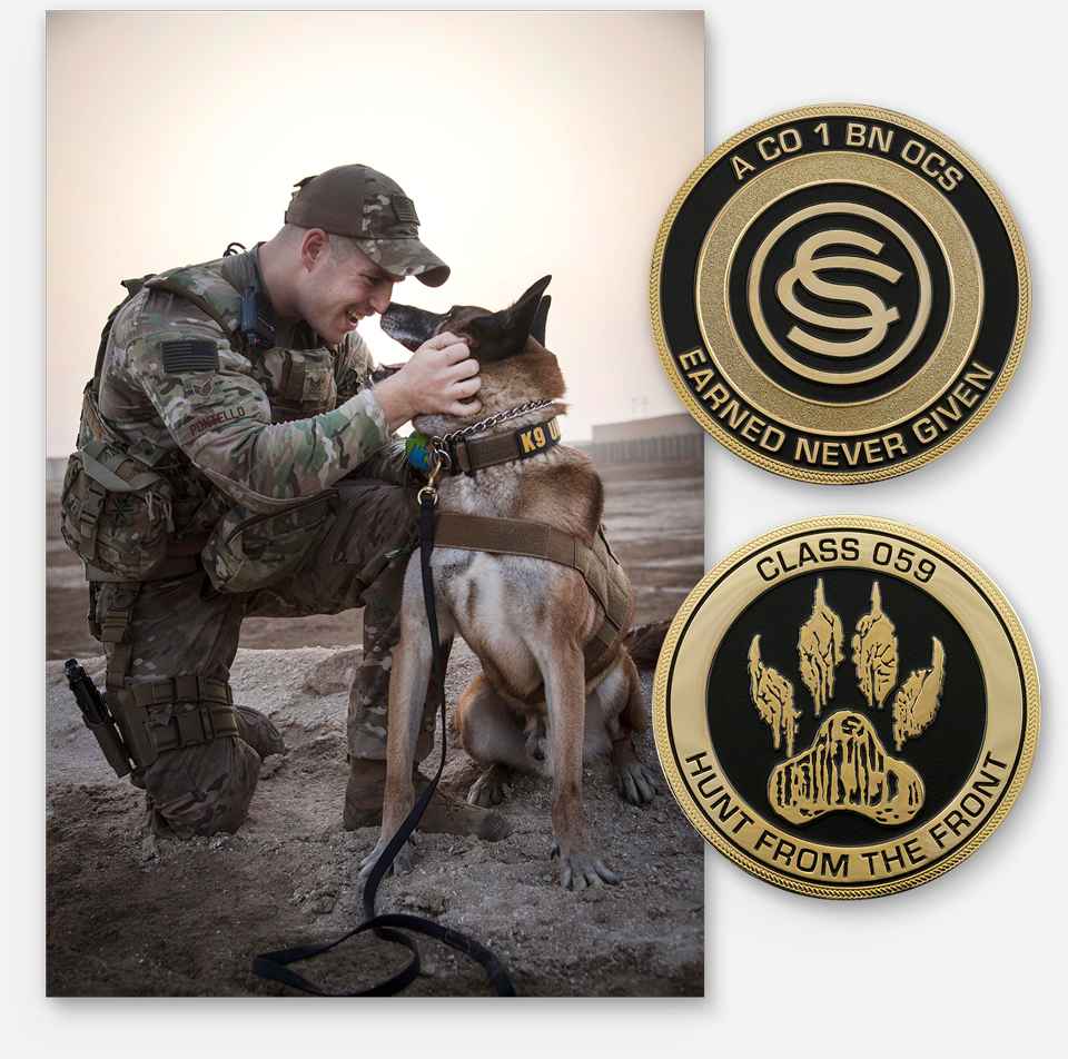 K9 military unit challenge coin k9-military-unit-challenge-coins